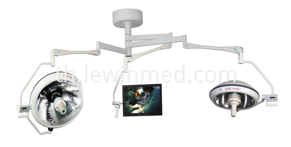 Medical equipment light with camera system